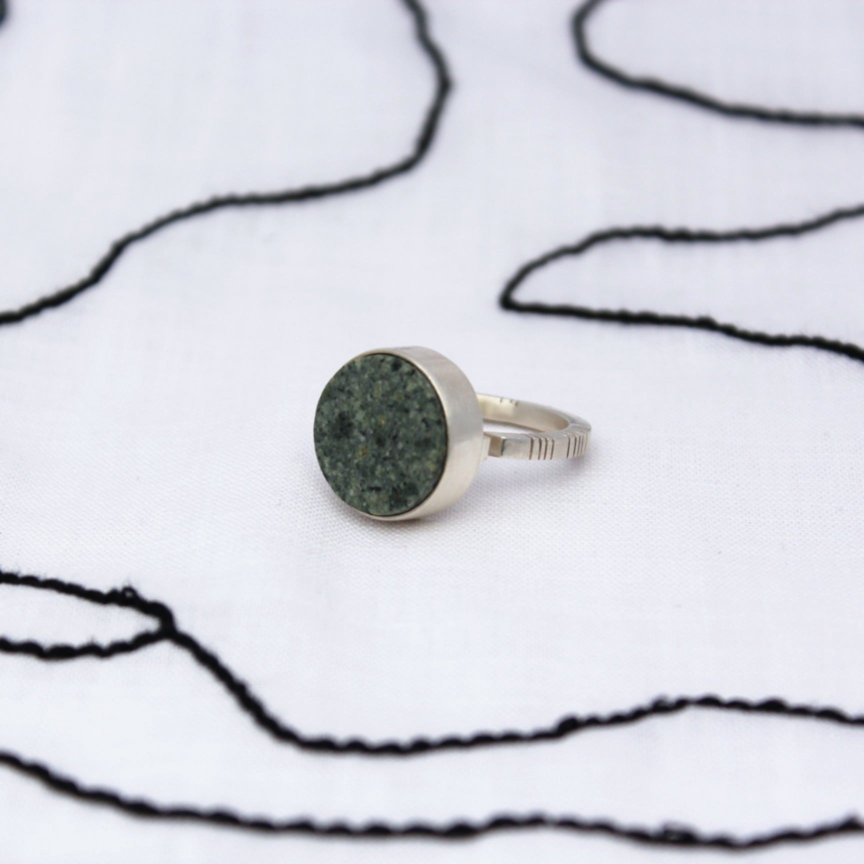 Stone Ogham ring  - Andesite