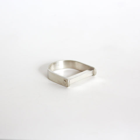 Silver horseshoe ring