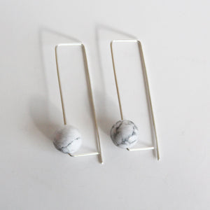 Howlite Abacus earrings