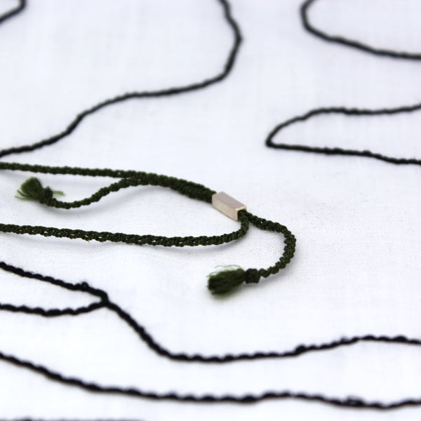 Ogham pendant - brushed silver