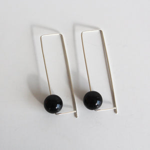 Onyx Abacus earrings