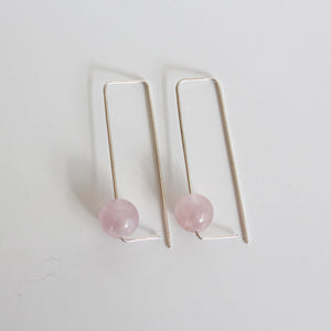 Rose Quartz Abacus earrings