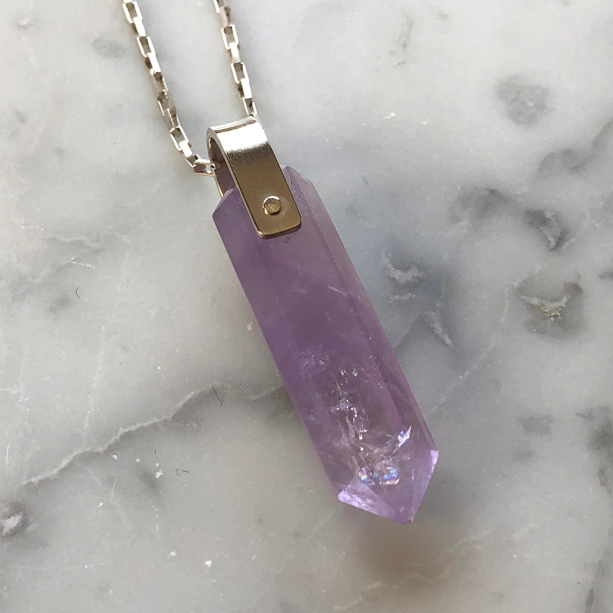 Amethyst point pendant - Reserved for Angela