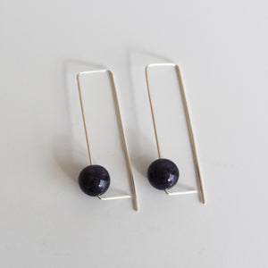 Dark Amethyst Abacus earrings