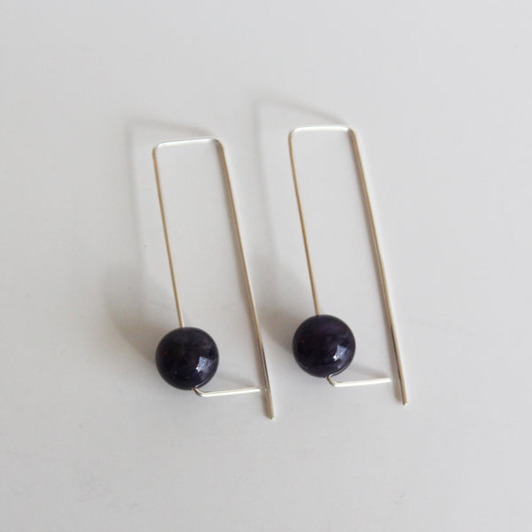 Dark Amethyst Abacus earrings