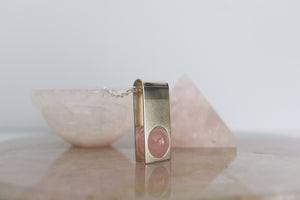 Rose quartz Orbit pendant