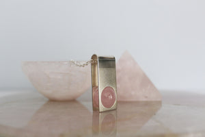 Rose quartz Orbit pendant - PRE-ORDER